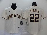 Brewers 22 Christian Yelich White Nike 2020 Cool Base Jersey,baseball caps,new era cap wholesale,wholesale hats